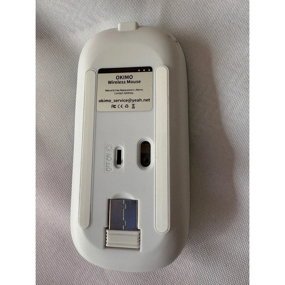 Okimo Wireless Mouse Teal Slim Portable Optical 2.4G USB Receiver‎ Glossy Mint